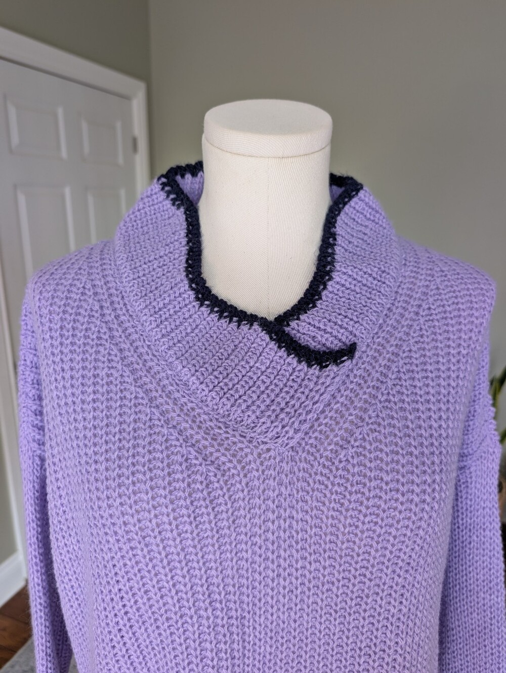 Pistache Made in Italy Womens Lavender Purple Cowl Neck Sweater S M